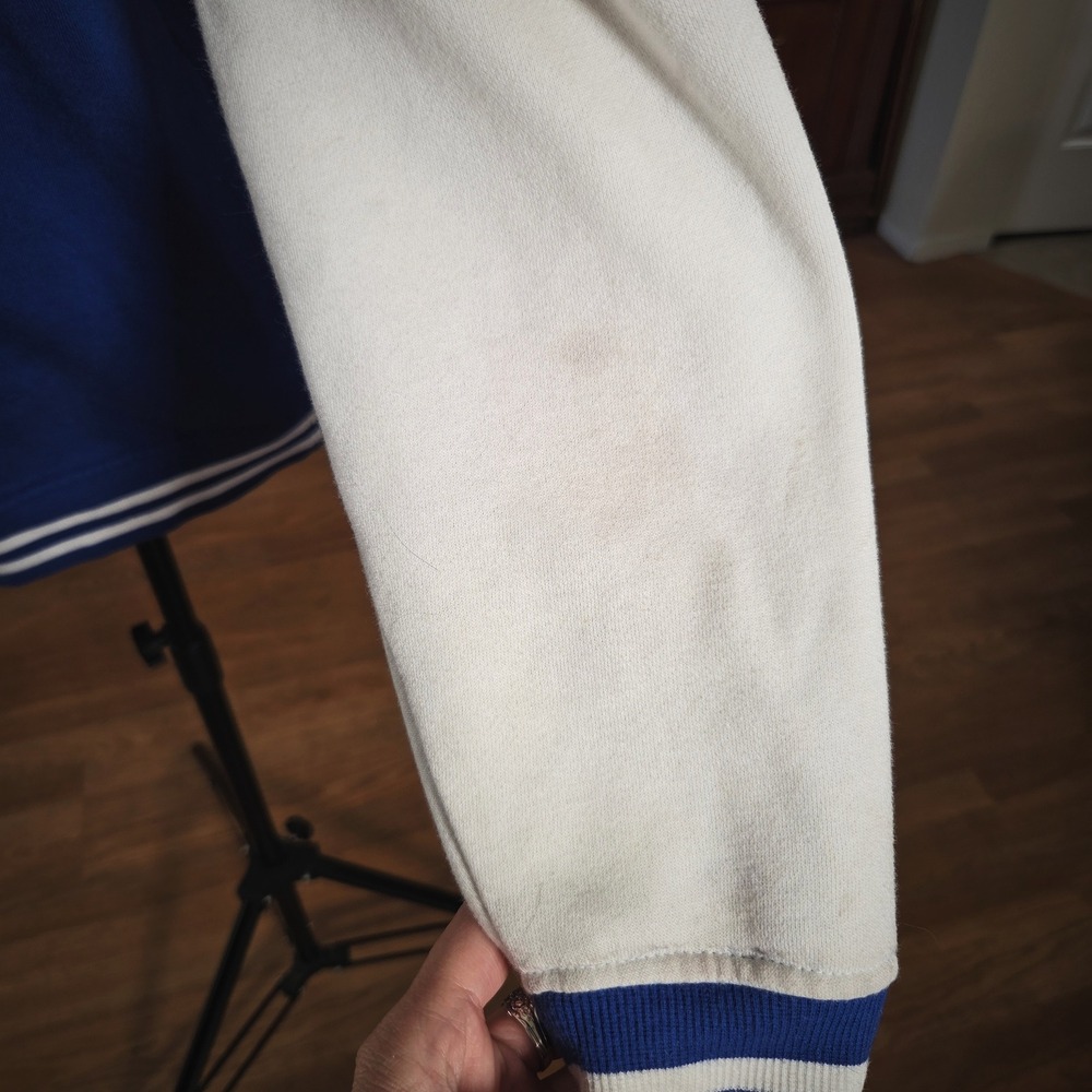 Sport-Tek Bud Light Whatever Varsity Jacket Blue White Mens XL Snap Front - Picture 7 of 8